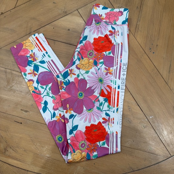 LoveShackFancy Pants - LoveShackFancy Bogner Fire and Ice Floral Leggings XS